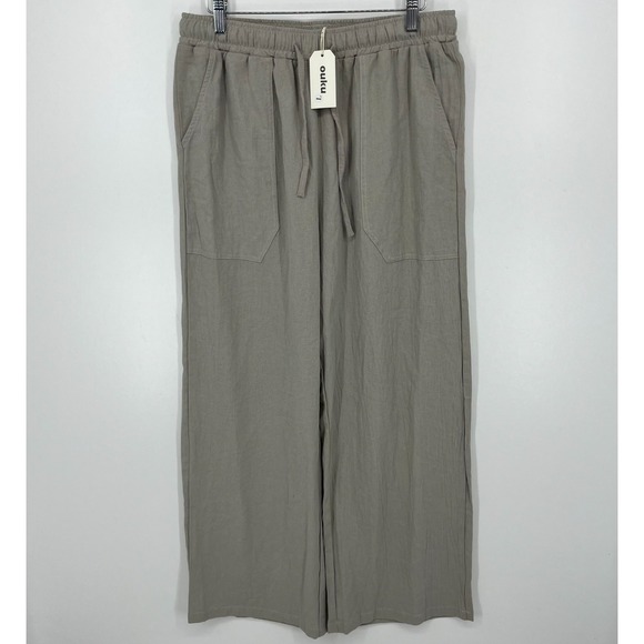 Ouku Other - Ouku Pants Men's Size L Gray Cotton Straight Leg 100% Cotton Relaxed New NWT